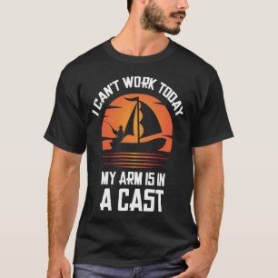 T-shirt Pêcheur Drôle Je Ne Peux Pas Travailler Aujourd'hu