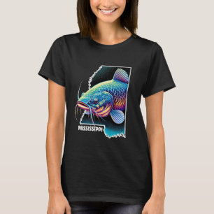 T-shirt Pêcheur du Sud Mississippi Catfish Pêcheurs Magn