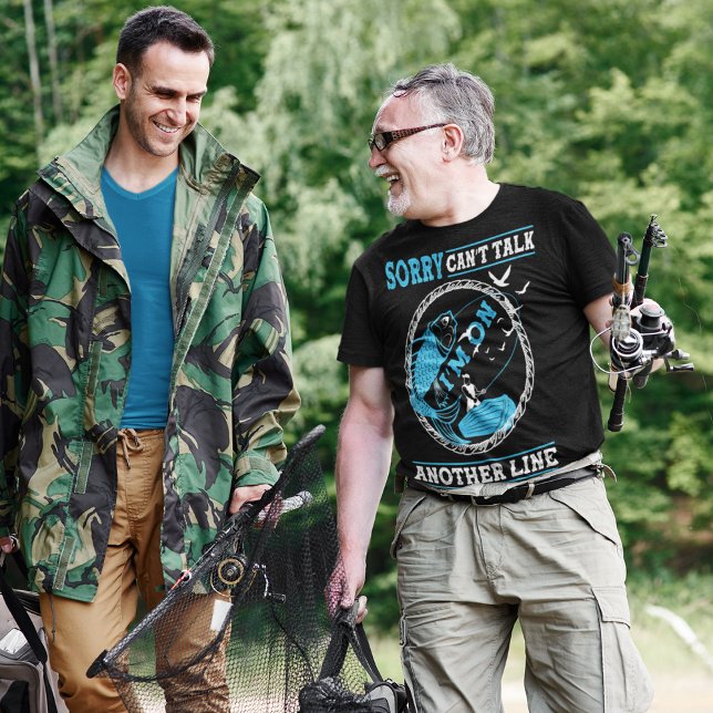T-shirt Pêcheur fanatique allé à la pêche (Créateur téléchargé)