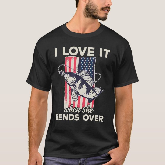 T-shirt Pêcheur Je L'Aime Quand Elle Tire Sur La Pêche (Devant)