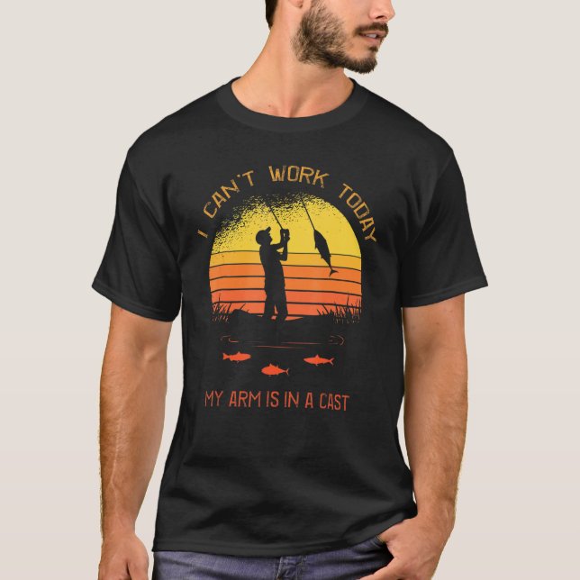T-shirt Pêcheur, je ne peux pas travailler aujourd'hui mon (Devant)