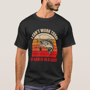 T-shirt Pêcheur Je Ne Peux Pas Travailler Aujourd'Hui Mon 