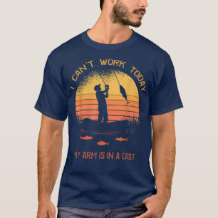T-shirt Pêcheur, je ne peux pas travailler aujourd'hui mon