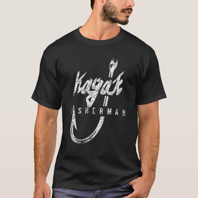 T-shirt Pêcheur Kayak Pêche Kayaks Fisher (Devant)