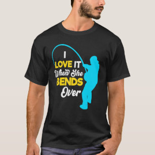 T-shirt Pêcheur Pêche Pour Les Hommes Je L'Aime Quand Elle