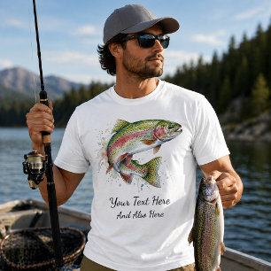 T-shirt Pêcheur personnalisé - Conception de pêche à la tr