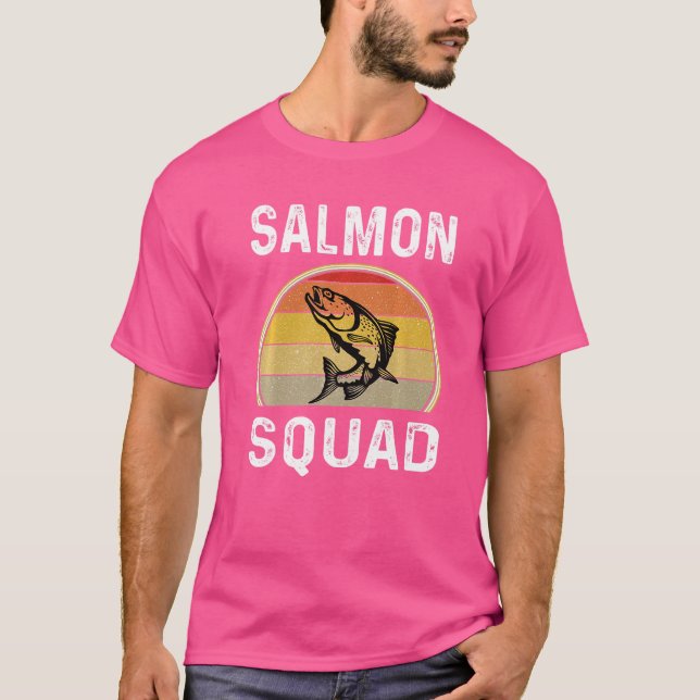 T-shirt Pêcheur saumon Pêcheur Pêcheur Saumon Squad Re (Devant)