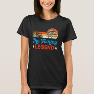 T-shirt Pêcheur Vintage Pêche à la basse Oncle Homme Le My