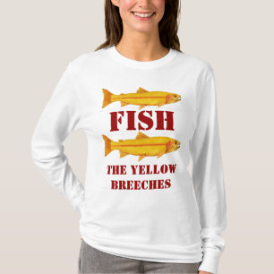 T-shirt Pêchez les culasses jaunes