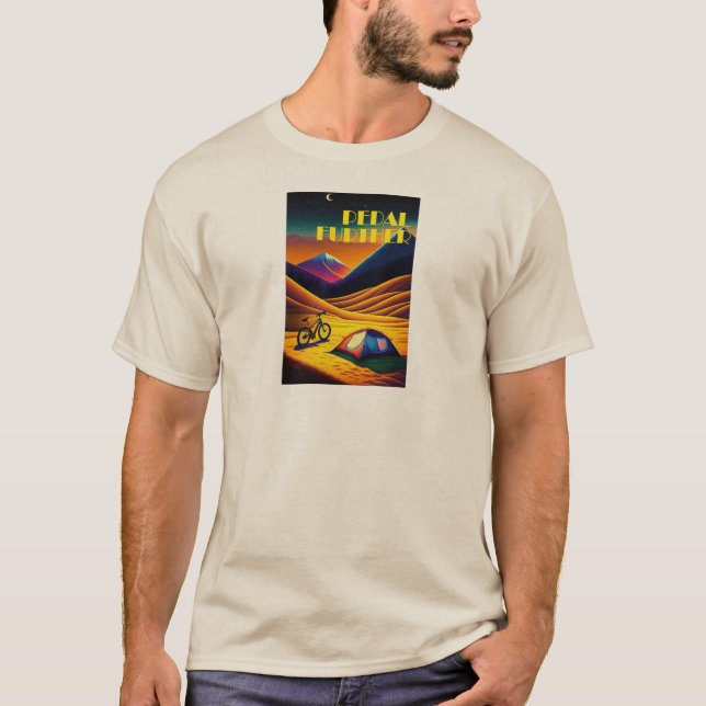 T-shirt Pedal Autres Monts Bikepacking (Devant)