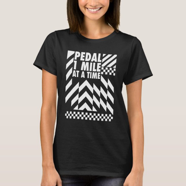 T-shirt Pédale 1 kilomètre à une fois chemin, gravier ou m (Devant)