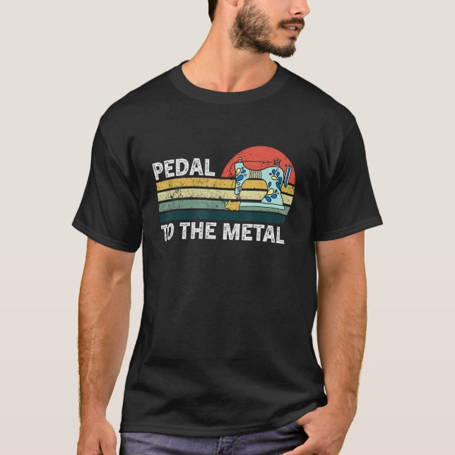 T-shirt Pédale À La Machine À Coudre Métal Quilter Quil (Devant)