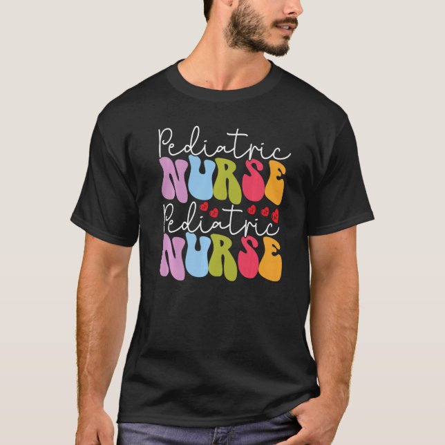 T-shirt Pediatric Nurse Leopard Print Nursing School Women (Devant)
