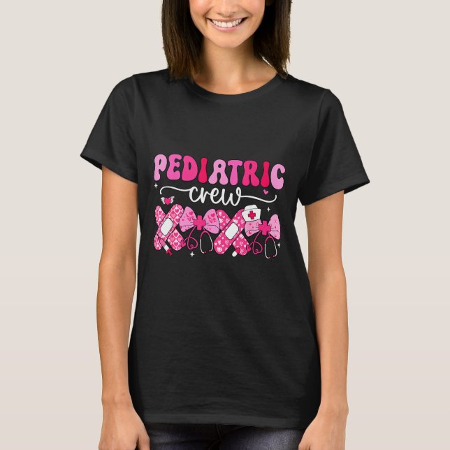 T-shirt Pediatric Valentines Nurse Crew Peds Nurse Valenti (Devant)
