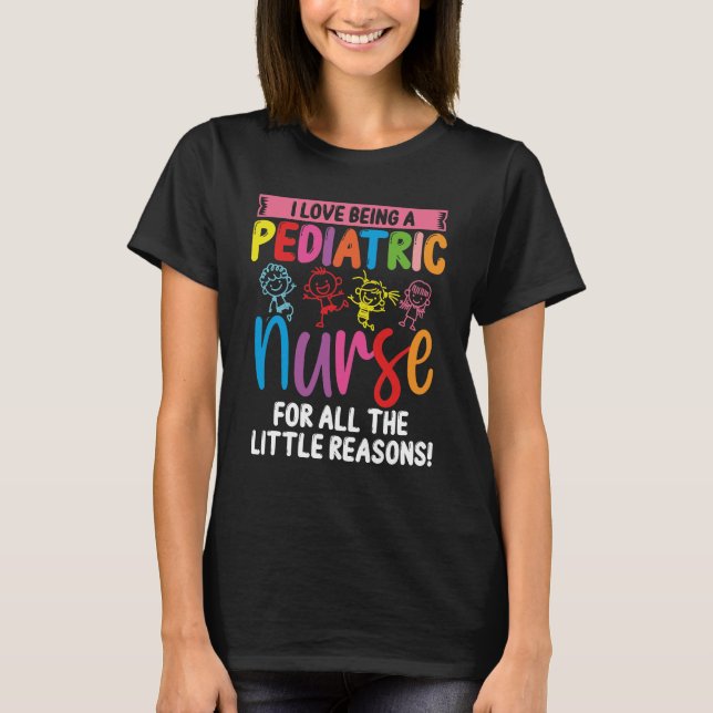 T-shirt PEDS Nurse Pour toute la petite infirmière pédiatr (Devant)