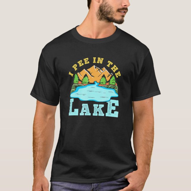 T-shirt Pee Lake Design I Pee Dans Le Lac (Devant)