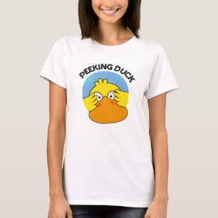 T-shirt Peeking Canard Funny Animal Chinois Plat Pun