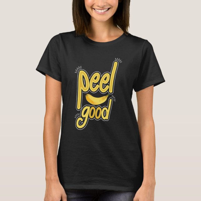 T-shirt Peel Good   Women Banana Yellow Fruit Love (Devant)