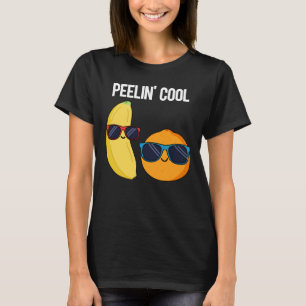 T-shirt Peelin Cool Funny Fruit Pun Dark BG