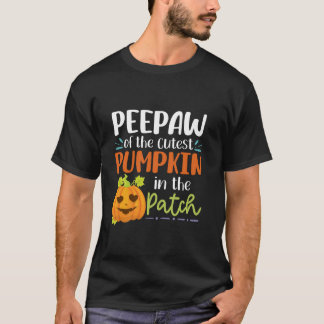T-shirt Peepaw Du Citrouille Le Plus Cutest Dans Le Patch 