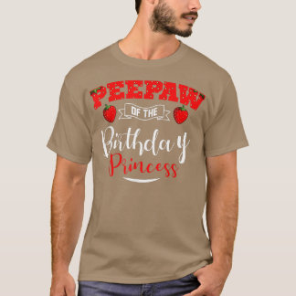 T-shirt Peepaw Of The Birthday Princess Strawberry Thème B