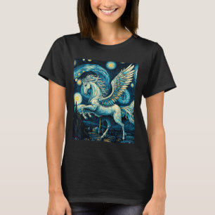 T-shirt Pegasus Sous Starry Night Sky Art Graphisme Christ