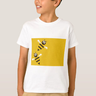 T-shirt Peigne de miel Abeille d'or jaune Motif Art