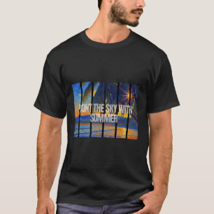 T-shirt Peignez Le Ciel Avec Impressionniste D'été