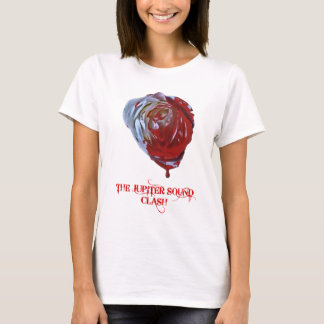 T-shirt Peignez les femmes de rouge de roses
