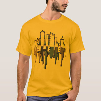 T-shirt peignez l'HORIZON d'égouttement