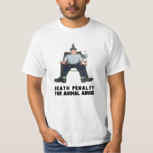 T-SHIRT PEINE DE MORT POUR LA CHAISE ÉLECTR. D'ABUS ANIMAL
