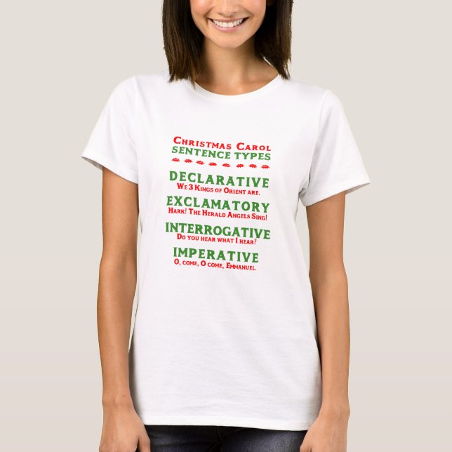 T-shirt PEINE MODIFIABLE Types de chants de Noël (Devant)