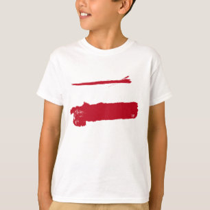 T-shirt peint avec le drapeau polonais