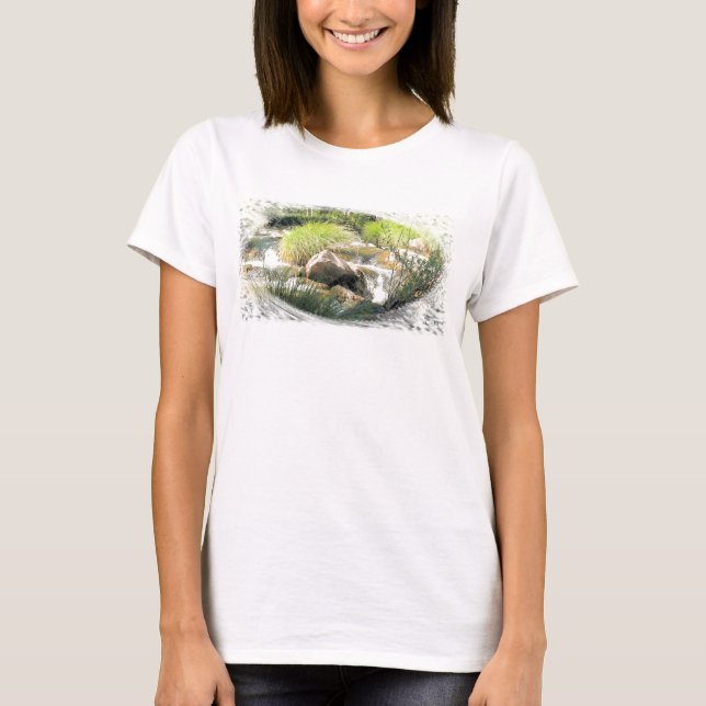 T-shirt peint de paysage (Devant)