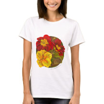 T-shirt peint primula art
