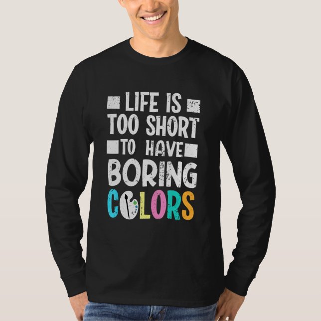 T-shirt Peintre Artiste Artiste Mélange Table Peinture Bru (Devant)
