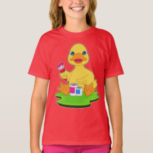 T-shirt Peintre de canard Peinture de pinceau Peinture