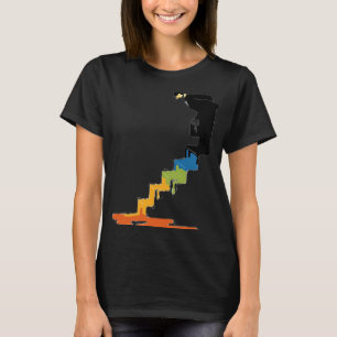 T-shirt Peintre d'escalier Abstrait 024 sur coton doux T