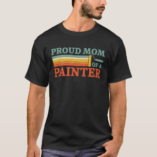 T-shirt Peintre Maison Décorateur Maman Retro Fier Maman D