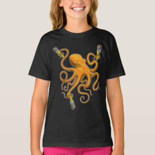 T-shirt Peintre Octopus Peinture pinceau Peinture