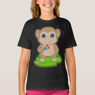 T-shirt Peintre singe Pinceau Peinture