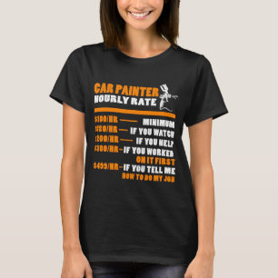 T-shirt Peintre Taux horaire Car Peintre Corps Peintre Tra