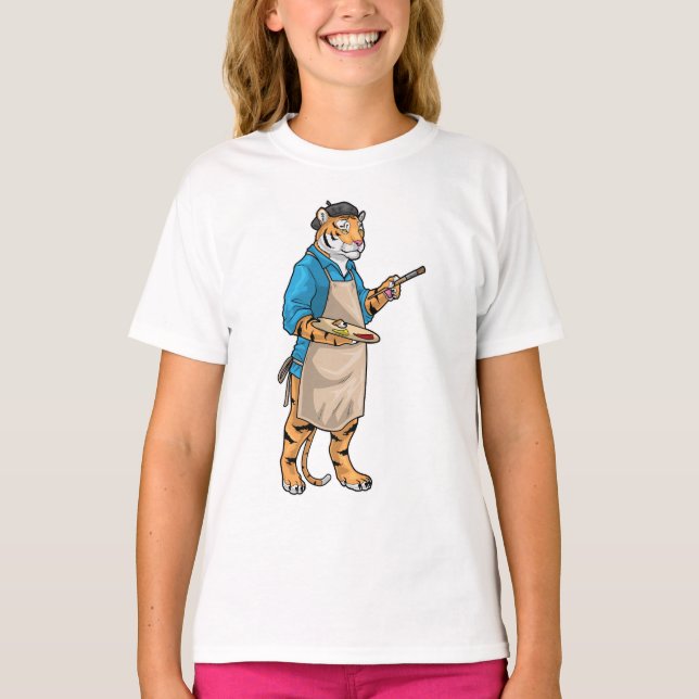 T-shirt Peintre Tiger Peintre Peinture (Devant)