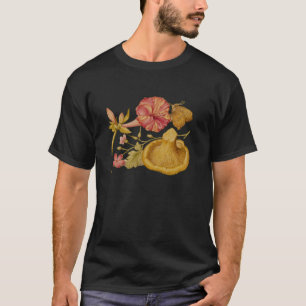 T-shirt Peinture à l'aquarelle des champignons papillons