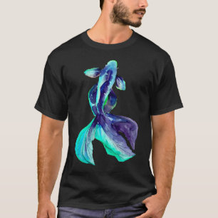 T-shirt Peinture à l'aquarelle et à l'encre de poisson abs