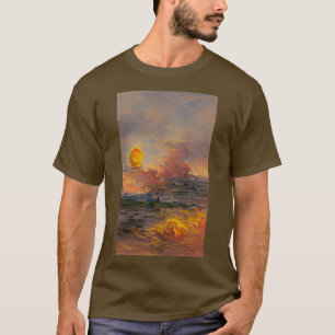 T-shirt Peinture à l'huile de coucher de soleil Beau art