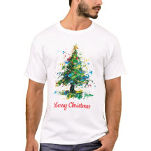 Peinture à l'huile personnalisée de sapin de Noël