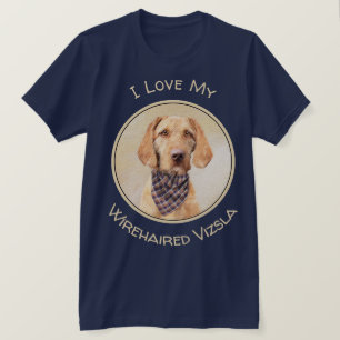 T-shirt Peinture À poils durs de Vizsla - Beau art origina