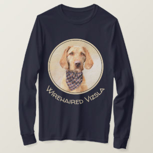 T-shirt Peinture À poils durs de Vizsla - Beau art origina