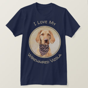 T-shirt Peinture à poils durs Vizsla - Jolie Art Original 